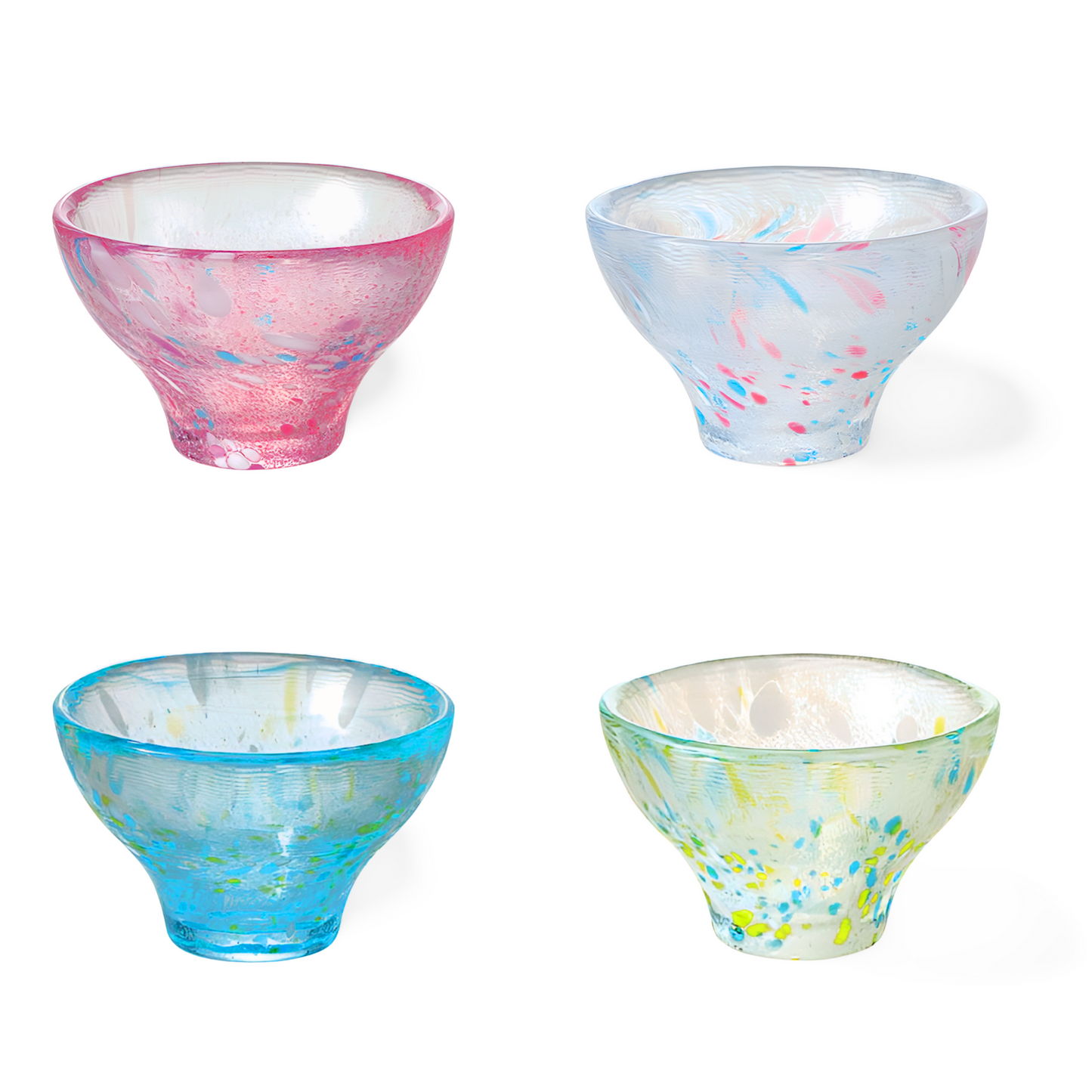 Sake cup Traditional Japanese Glass Iroshizuku Handmade Made in Japan