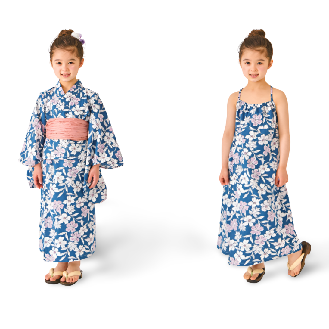 2-Way Yukata Dress Set for Girls