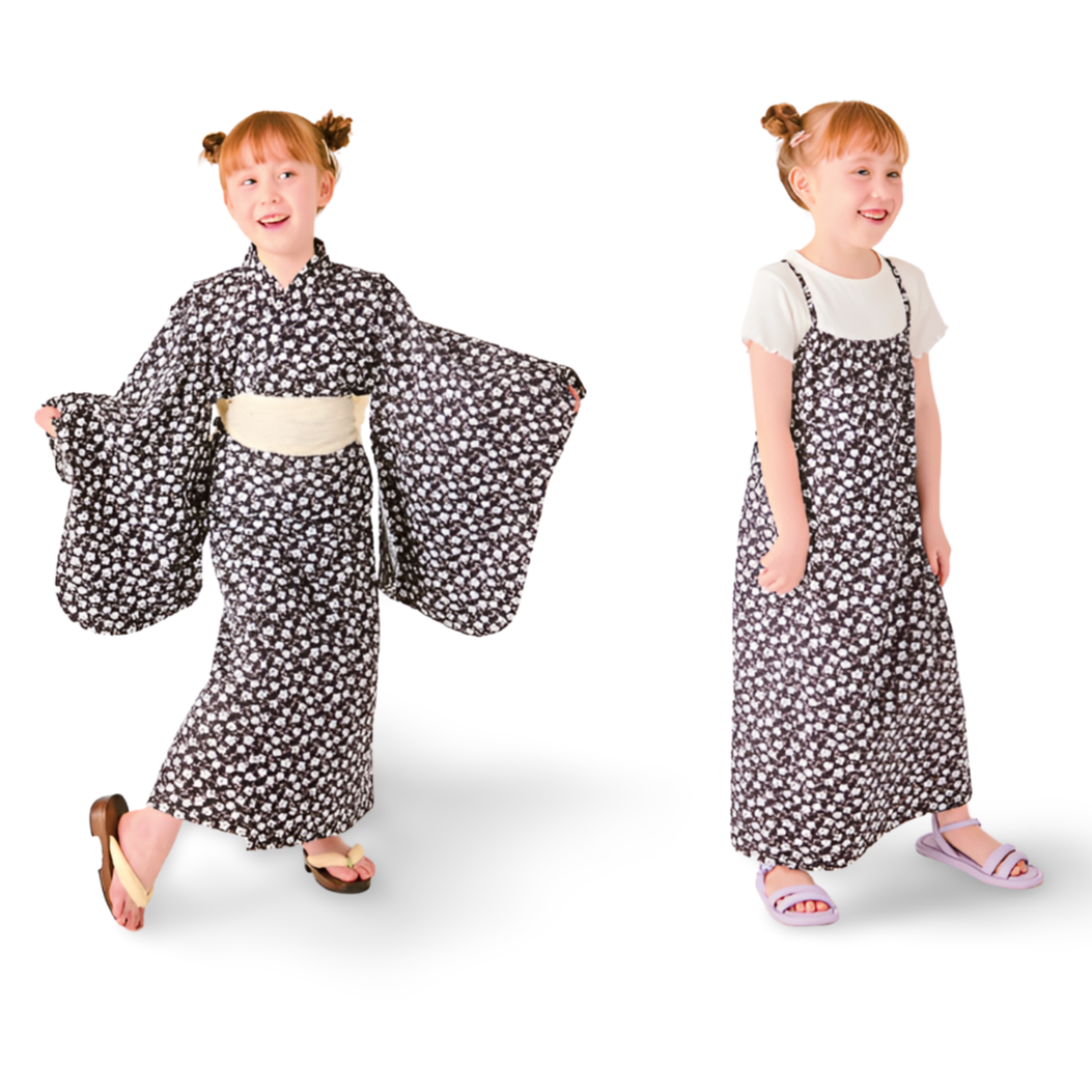 2-Way Yukata Dress Set for Girls