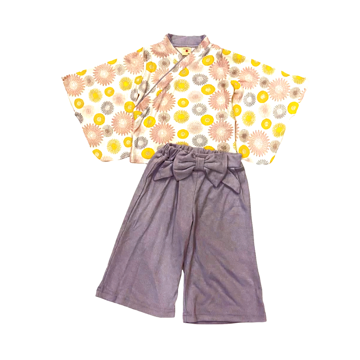 Hakama-Style 2-Piece Outfit for Girls