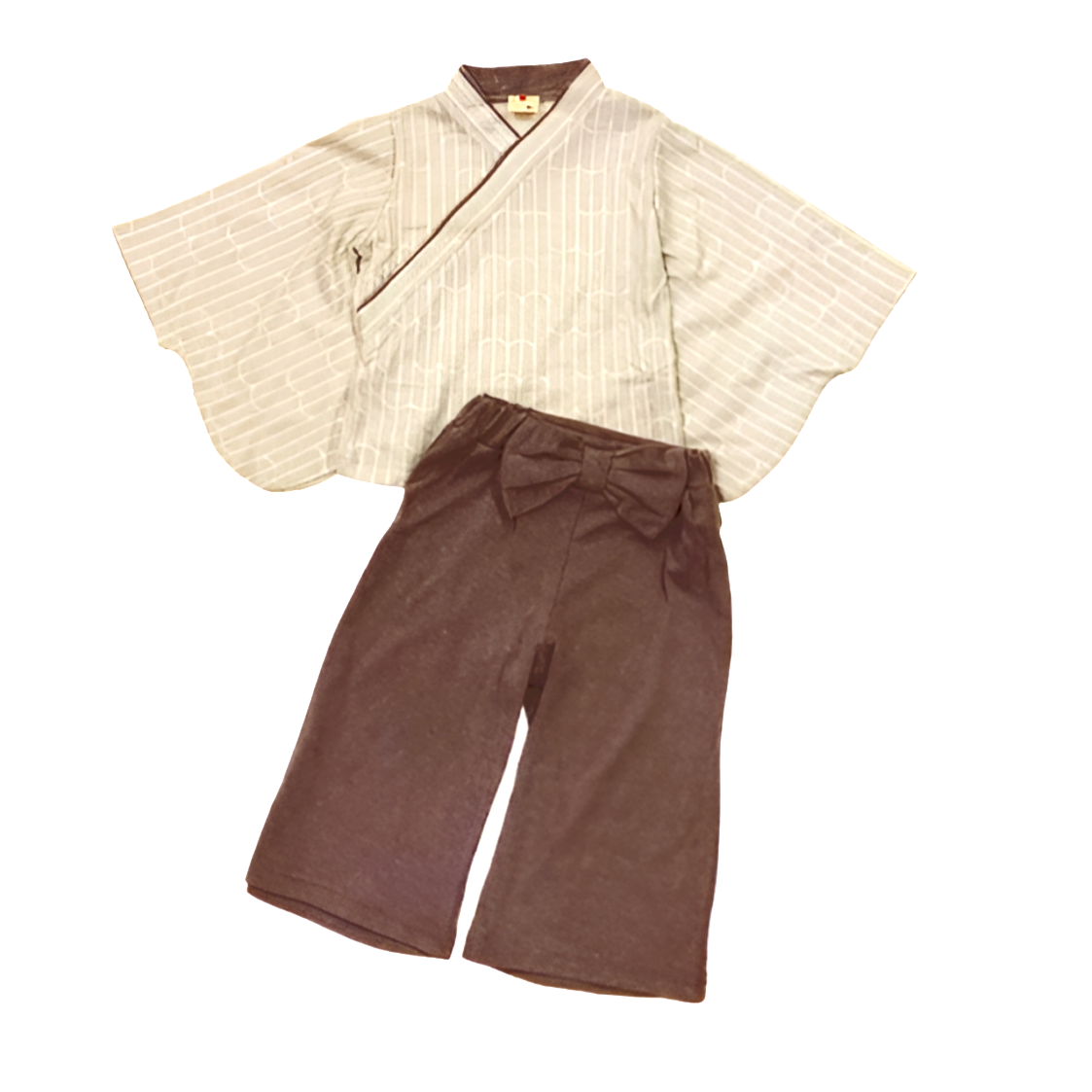 Hakama-Style 2-Piece Outfit for Girls