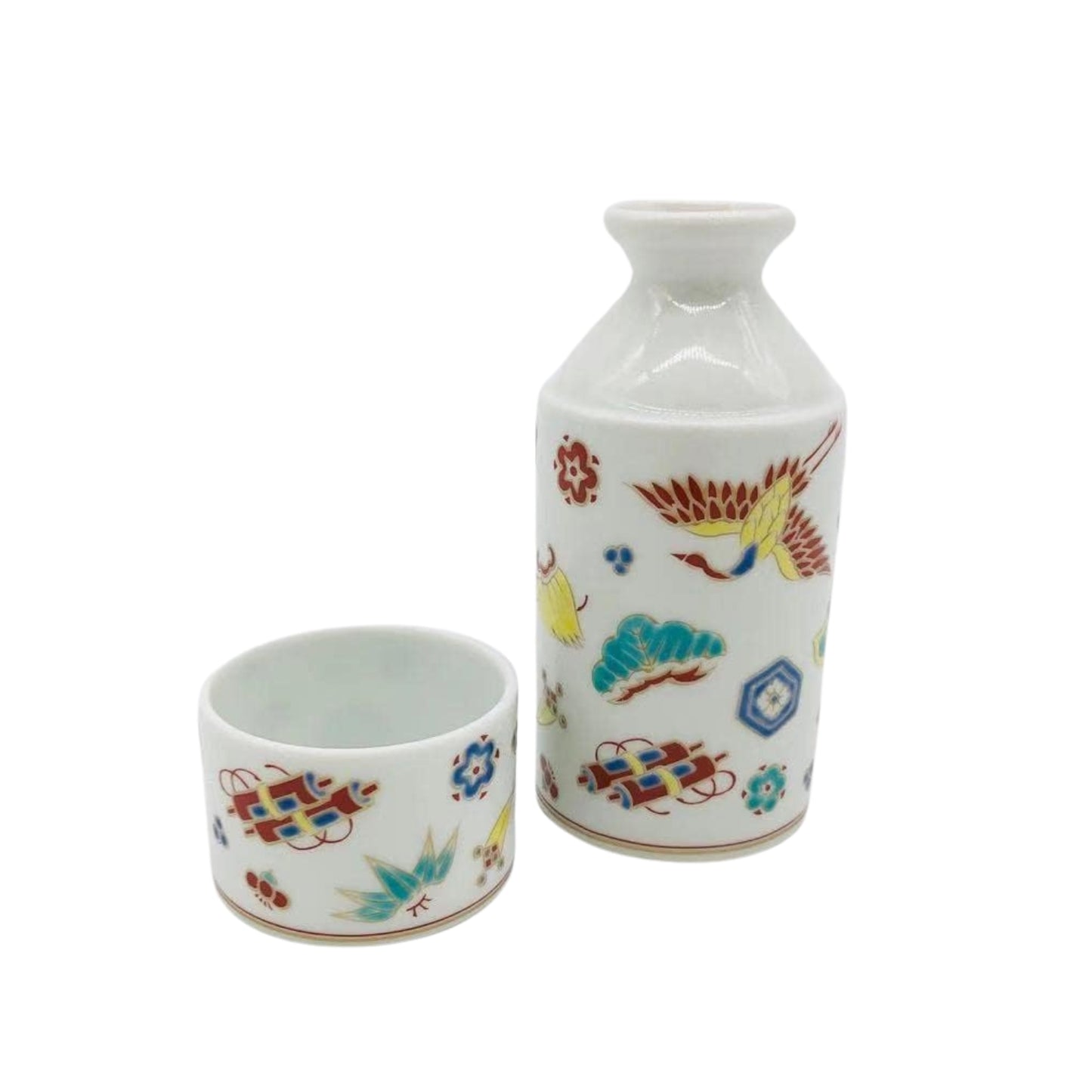 Kutani Sake Set – Tokkuri & Ochoko