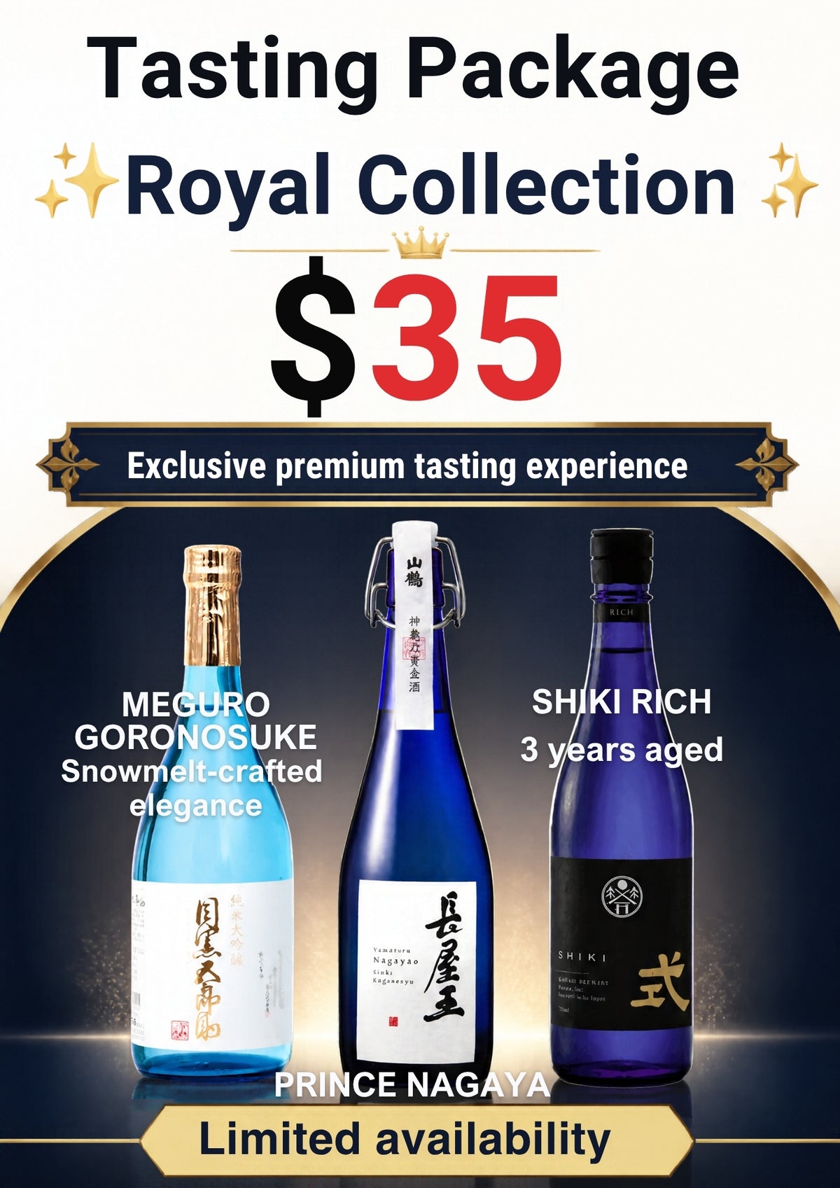 Premium Tasting 3 Sake Set