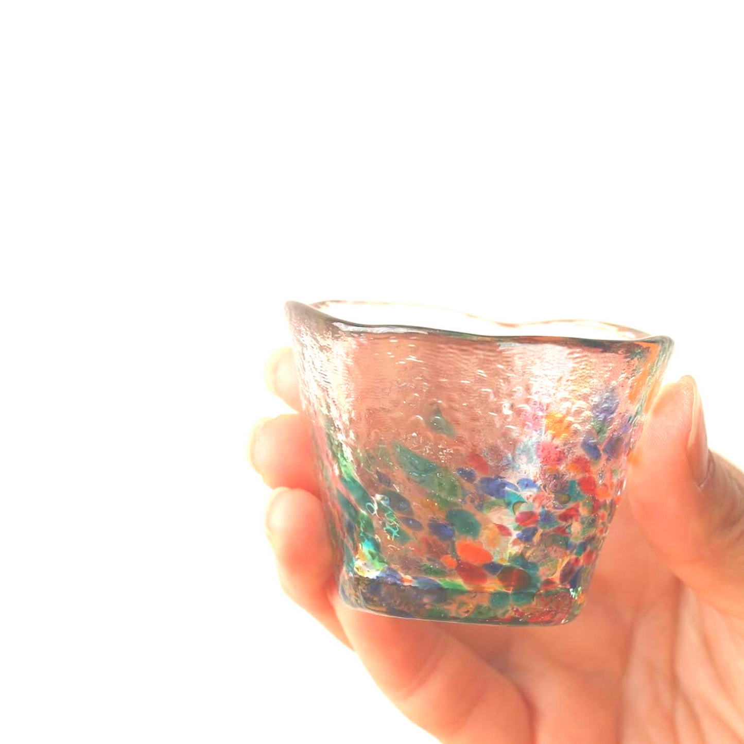 Tsugaru Vidro Sake cup Traditional Japanese Glass Nebuta Yomatsuri Handmade Made in Japan 津軽びいどろ ねぶた夜祭