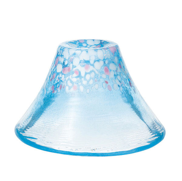 Sakura Mt.Fuji Sake cup Traditional Japanese Glass Lucky Cup Cherry Blossom Fuji Cold Sake Cup Light Cherry Blossoms Handmade Made in Japan Sakazuki Choko 招福杯 桜 富士山 冷酒杯 冷酒グラス 日本酒 贈答 ギフト 杯 盃 さかずき ガラス