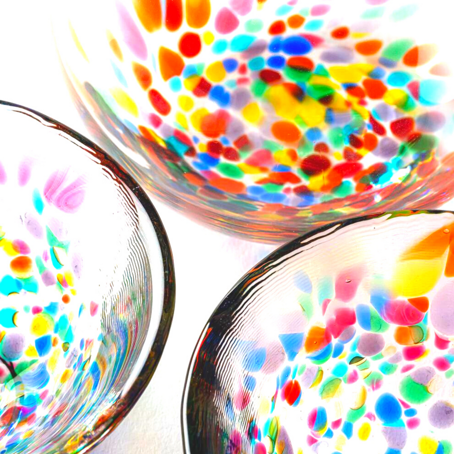 Tsugaru Vidro Sake cup Traditional Japanese Glass Nebuta Hayashi Handmade Made in Japan 津軽びいどろ ねぶた囃子