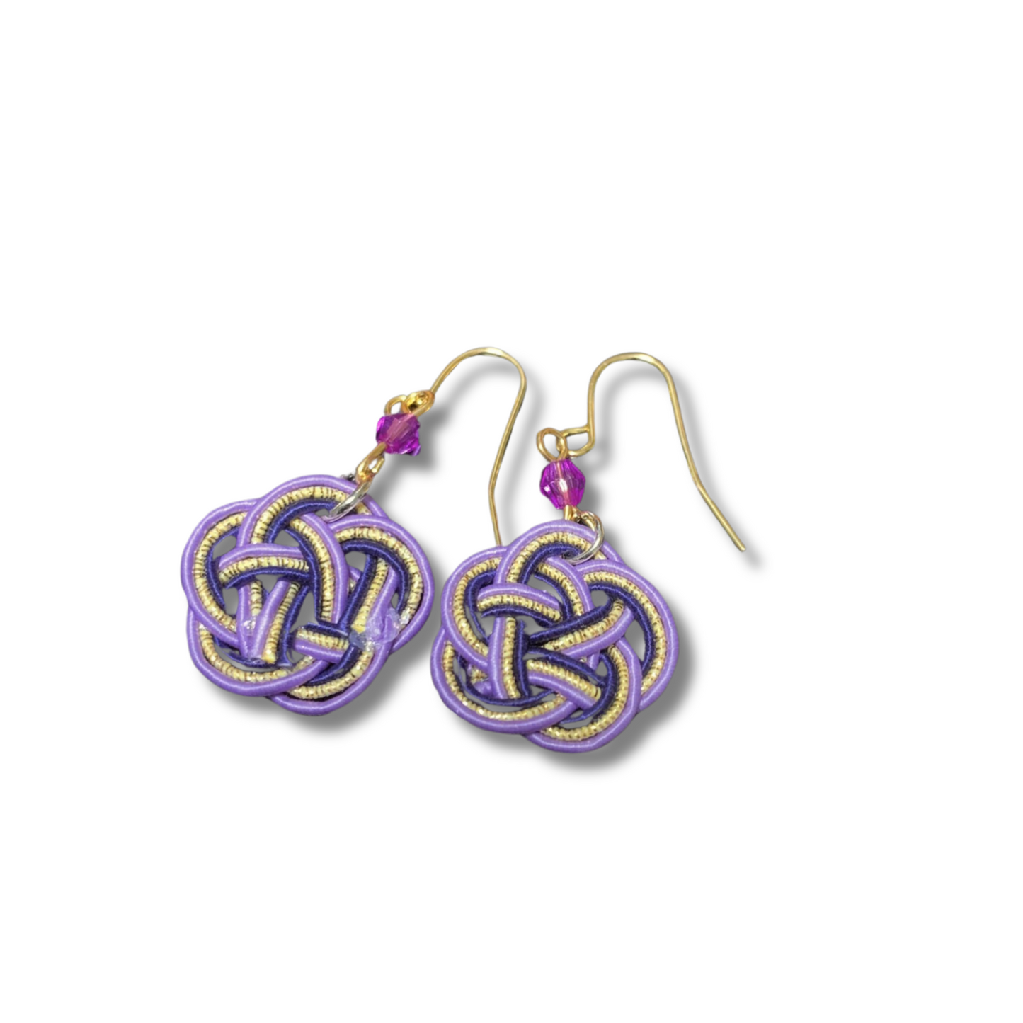 Mizuhiki Lucky Japanese knot-tying Earrings Accessory Ornamental Beads Traditional Japan Flower Ume Musubi Mizubiki