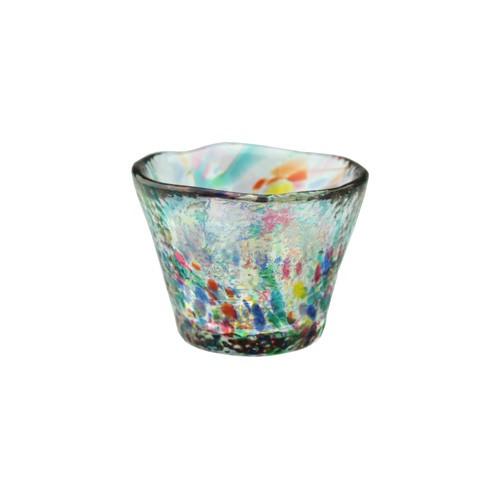 Tsugaru Vidro Sake cup Traditional Japanese Glass Nebuta Yomatsuri Handmade Made in Japan 津軽びいどろ ねぶた夜祭