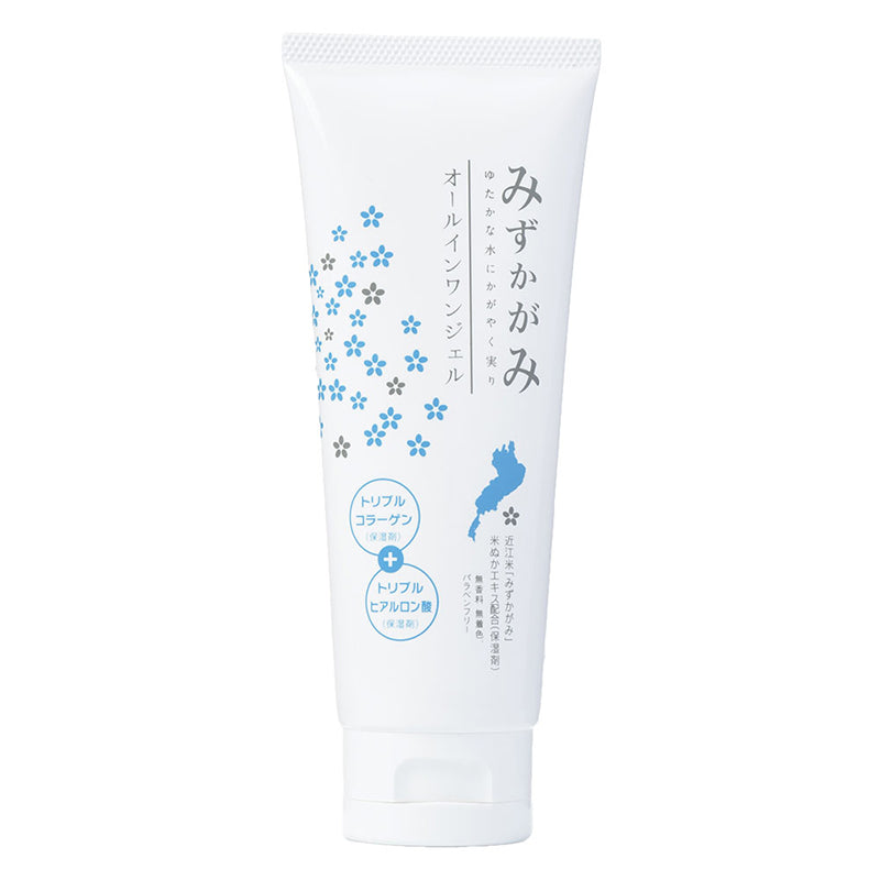 Sake Skin care Mizukagami Cosme All in one gel Rice bran lees Made in Japan Moisture Collagen Hyaluronic acid みずかがみ コスメ オールインワン ジェル