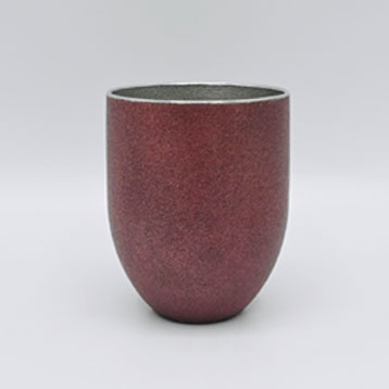 Handmade lacquering Tin ware sake vessel NAKAGO Colorful Elegant Sake Tin Craft Ochoko urushi-nuri
