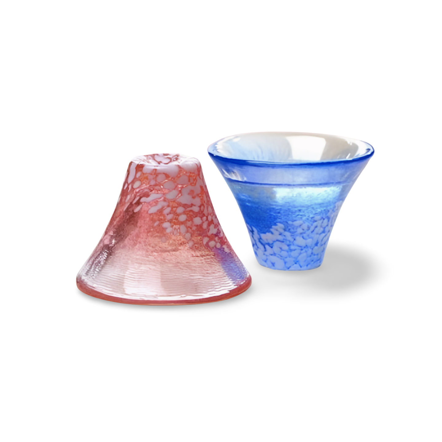 Mt.Fuji Sake cup Traditional Japanese Glass Handmade Made in Japan Sakazuki Choko 招福杯富士山 冷酒杯 冷酒グラス 日本酒 贈答 ギフト 杯 盃 さかずき ガラス