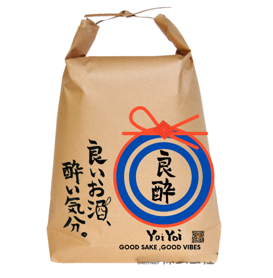 YoiYoi Rice Paper Bag Japanese sake bottle shopping bag shoulder natural colour
