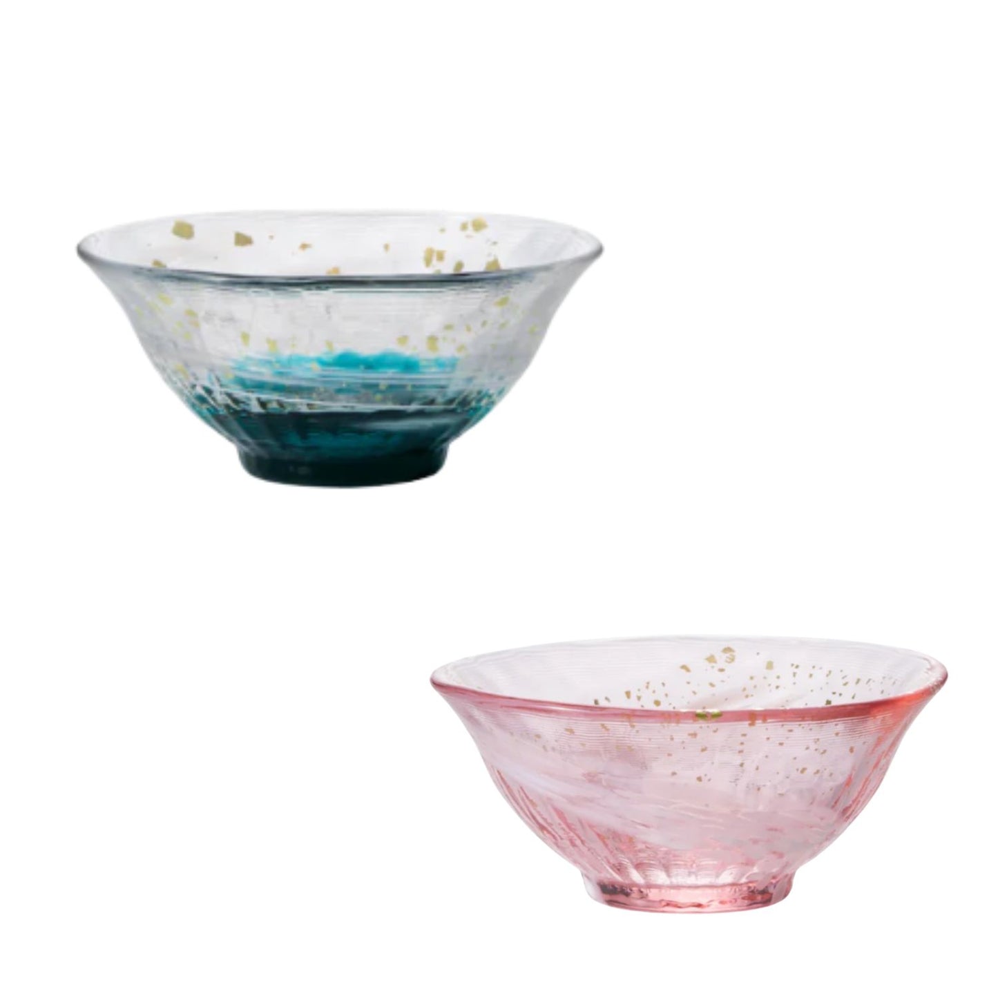 Tsugaru Vidro "Sayaka" Gold Leaf Sake Cup — Early Summer & Spring Blossom