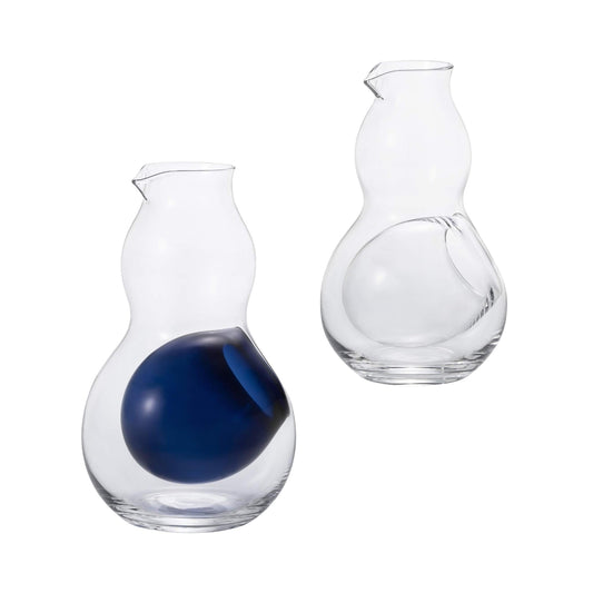 Glass Tokkuri Ice‑Pocket Cold Sake Bottle