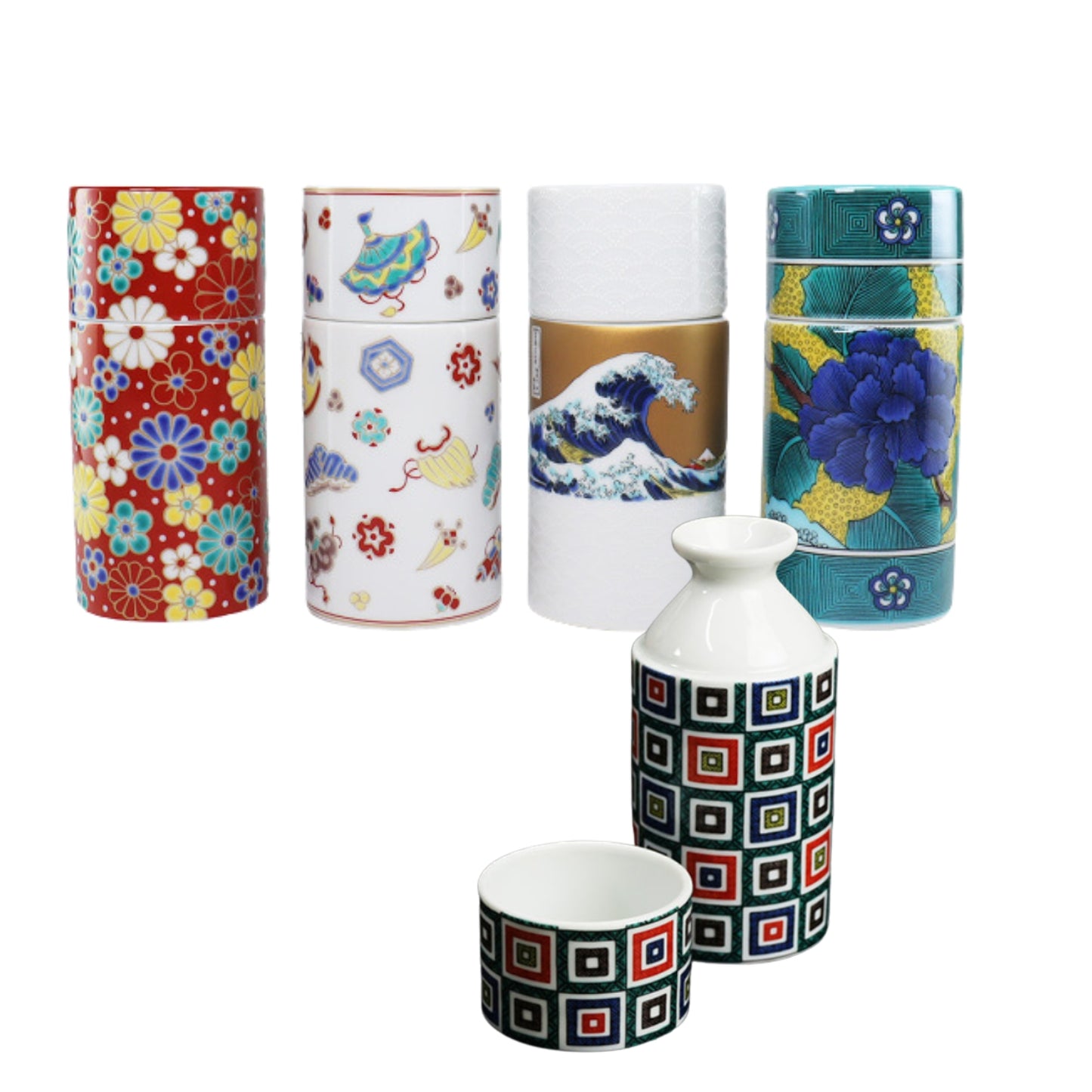 Kutani Sake Set – Tokkuri & Ochoko