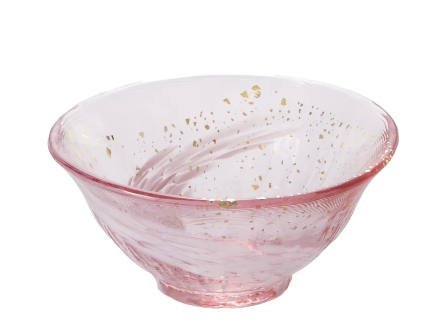 Tsugaru Vidro "Sayaka" Gold Leaf Sake Cup — Early Summer & Spring Blossom