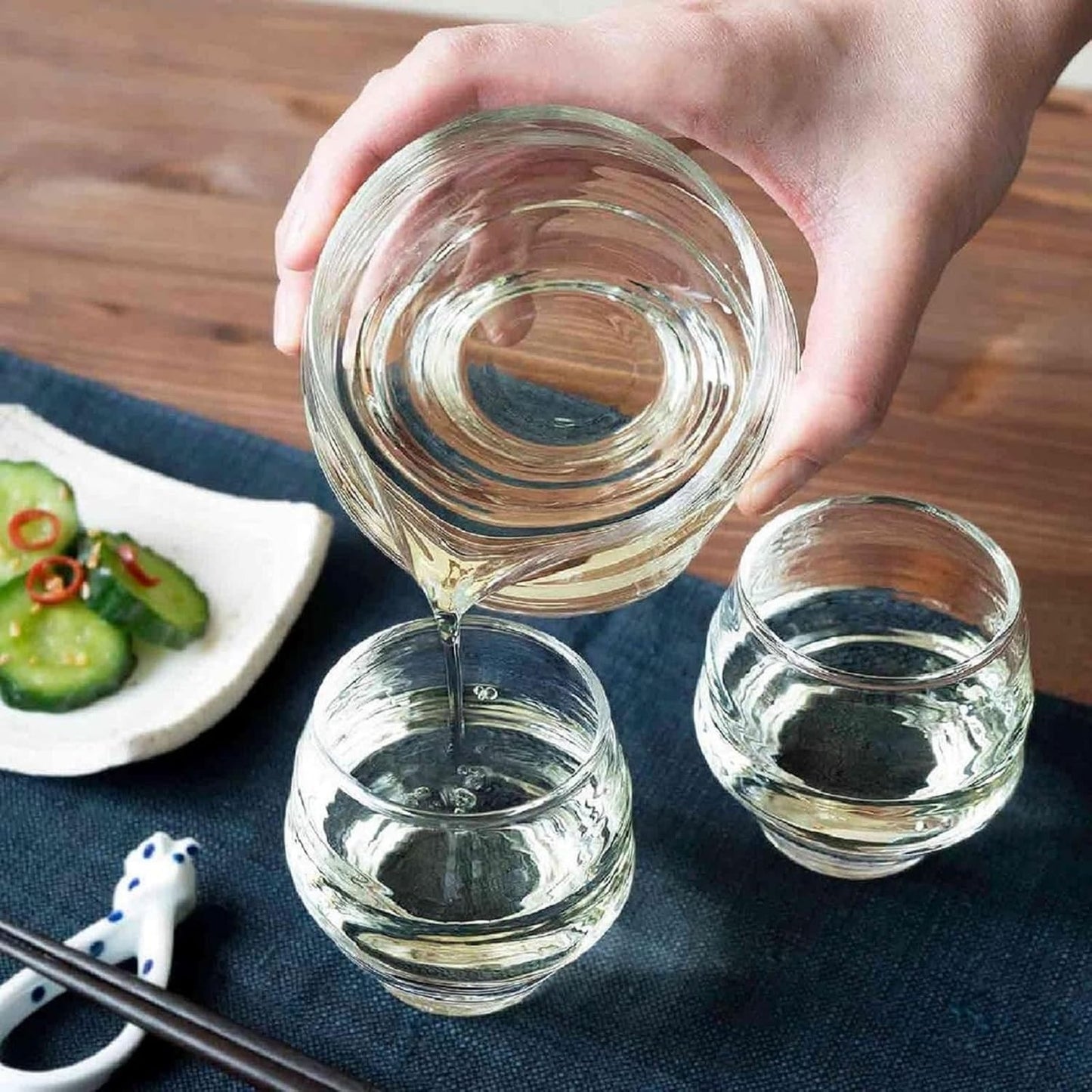 Hamon Ripple Cold Sake Glass (Ochoko) – 100ml