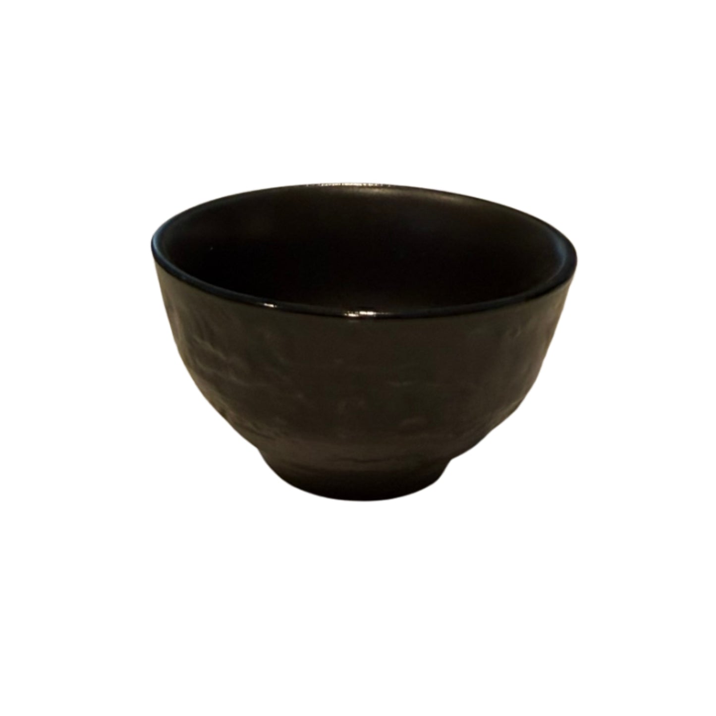 Handcrafted Minoyaki Black Glaze 'Kuroyu' Sake Cup- Minimalist Wabi-Sabi Guinomie