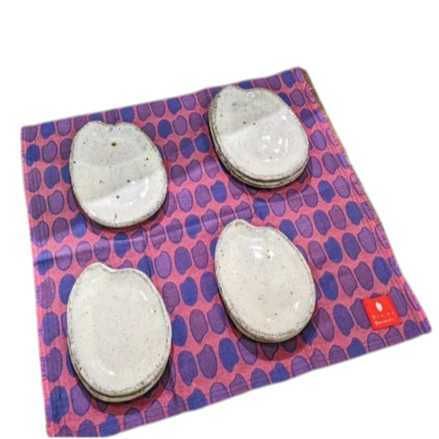 Yamadanishiki Shaped Plate – Crafted from Rice Field Clay and Straw Ash Glaze