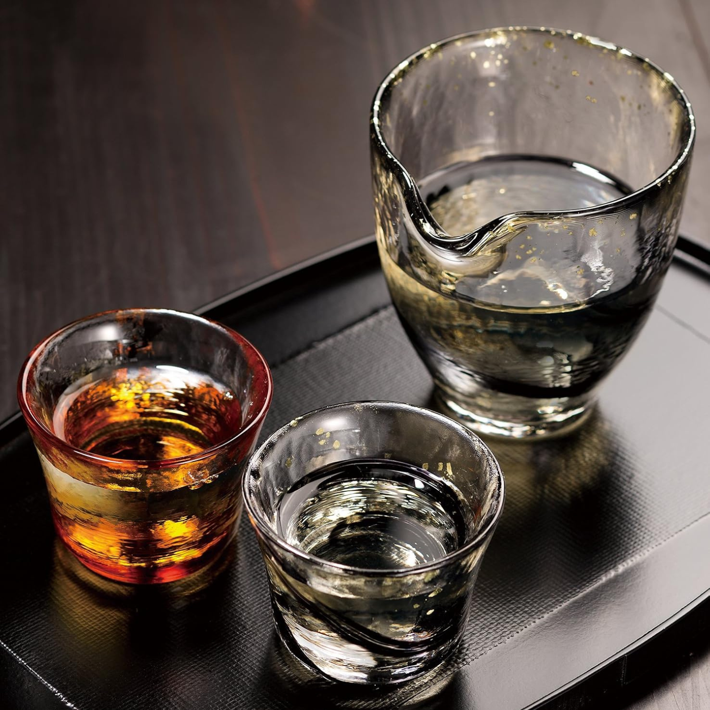 "Yakaze" Tsugaru Vidro Glass Katakuchi Sake Pot