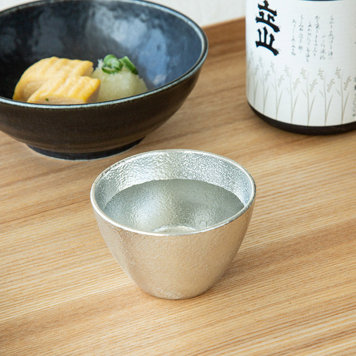 NOUSAKU Guinomi – 100% Tin Sake Cup | Handcrafted in Takaoka, Japan