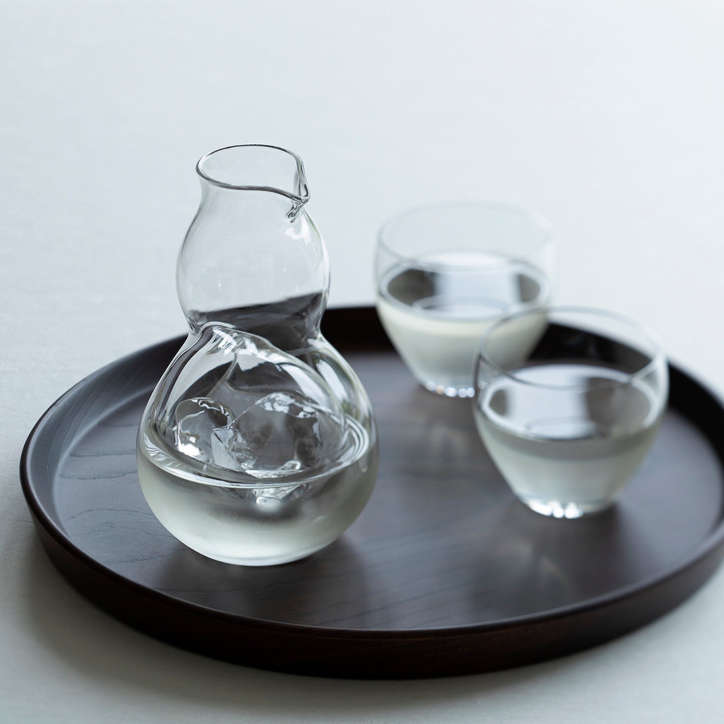Glass Tokkuri Ice‑Pocket Cold Sake Bottle