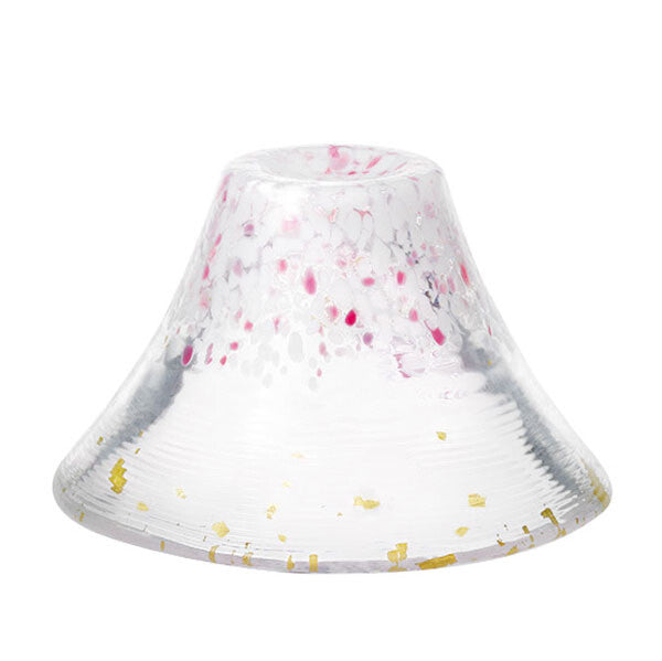 Sakura Mt.Fuji Sake cup Traditional Japanese Glass  Lucky Cup Cherry Blossom Fuji Cold Sake Cup Light Cherry Blossoms Handmade Made in Japan Sakazuki Choko 招福杯 桜 富士山 冷酒杯 冷酒グラス 日本酒  贈答 ギフト 杯 盃 さかずき ガラス