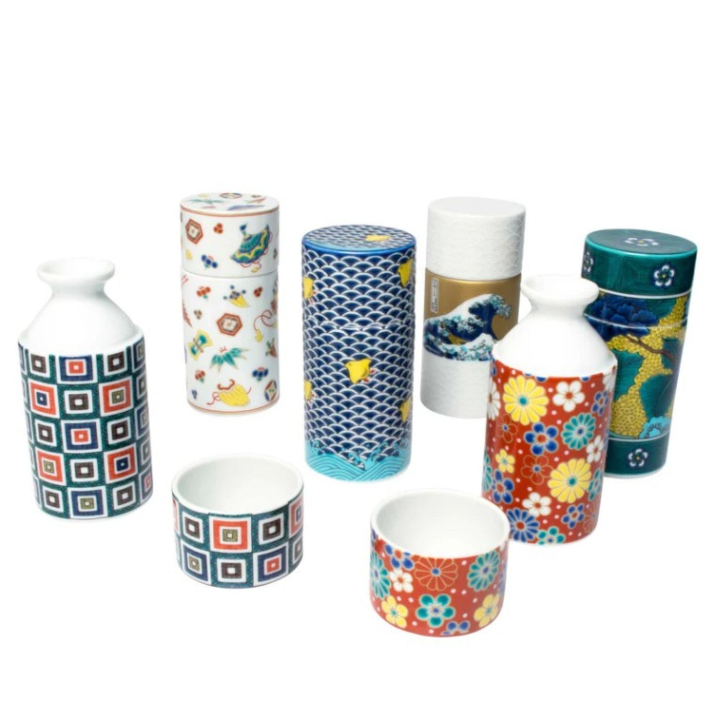 Kutani Sake Set – Tokkuri & Ochoko