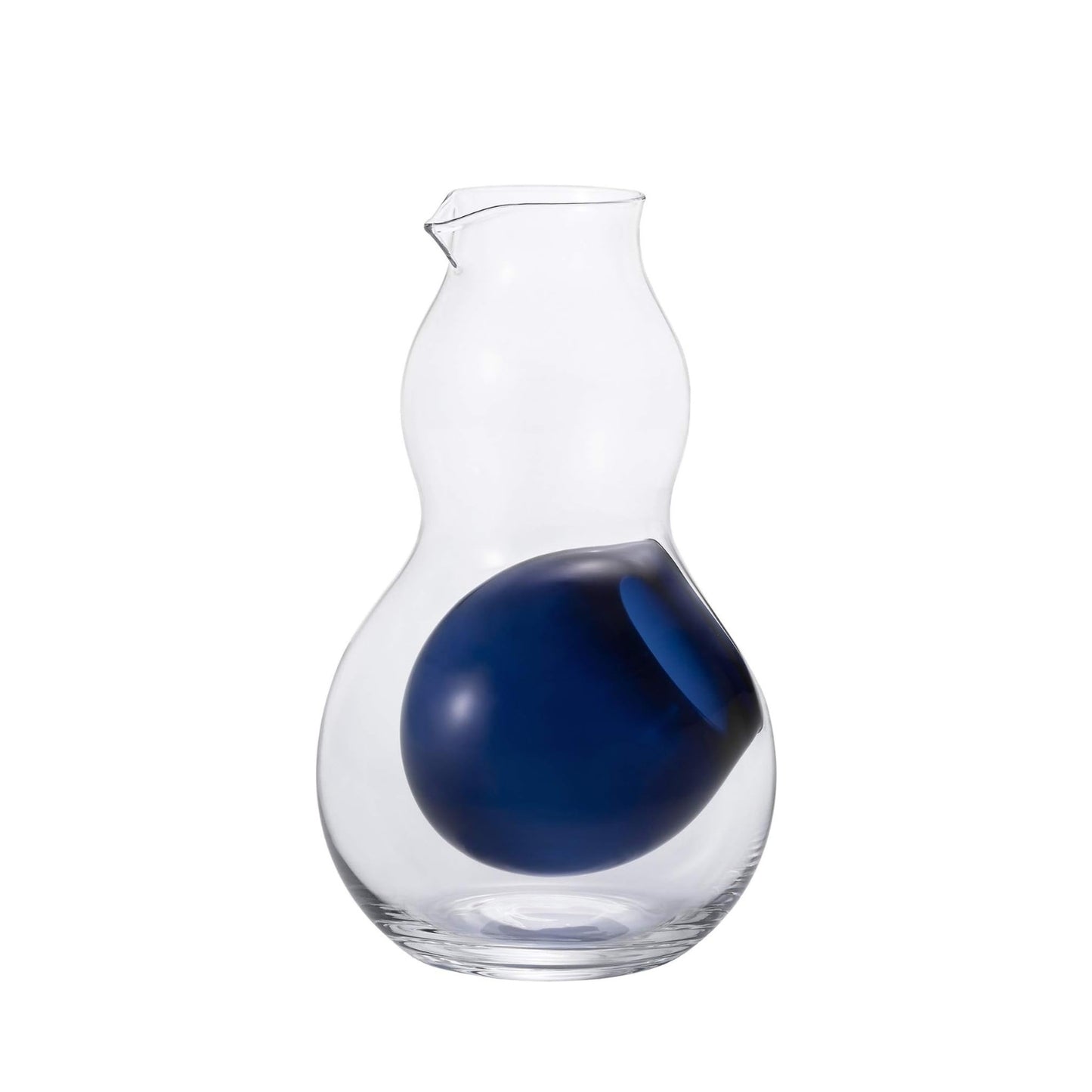 Glass Tokkuri Ice‑Pocket Cold Sake Bottle