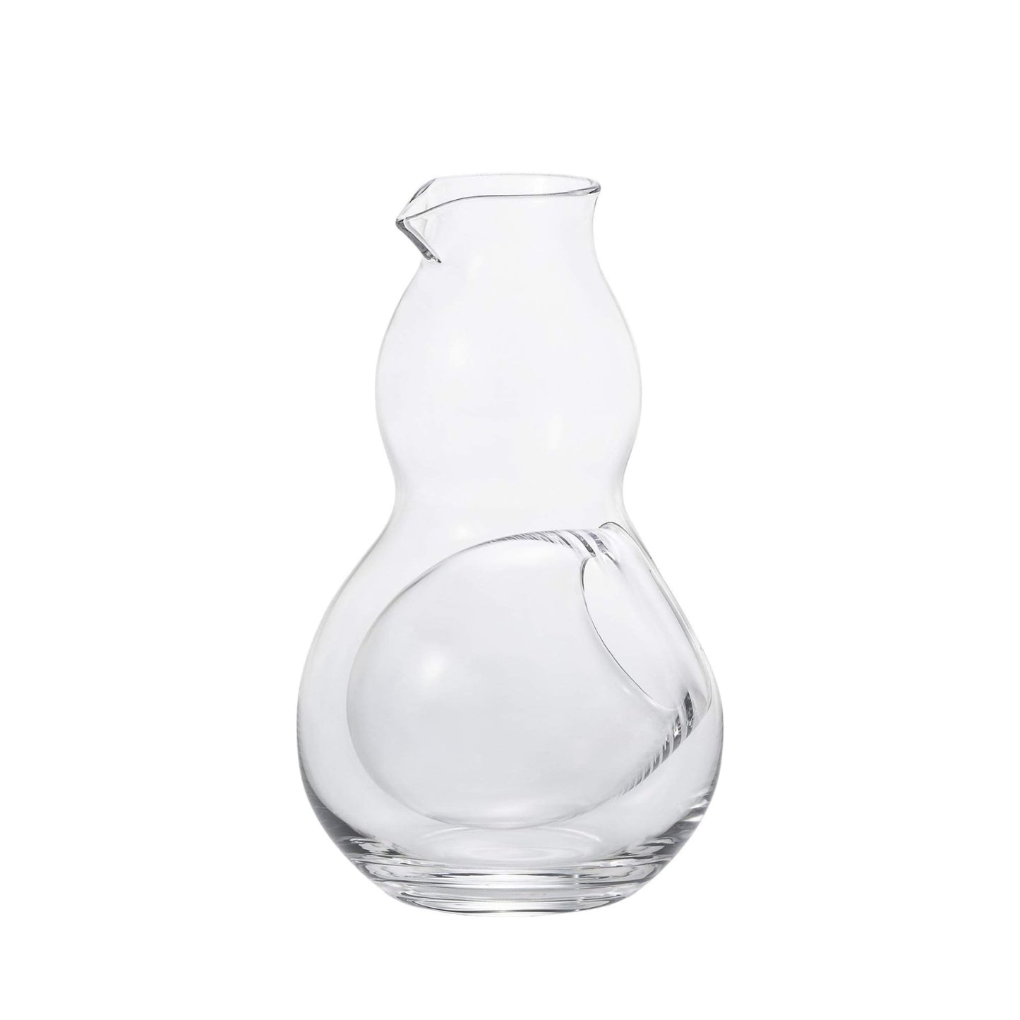 Glass Tokkuri Ice‑Pocket Cold Sake Bottle