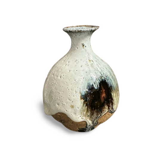 Sake Vessel made with  Yamadanishiki  Tokkuri Tojo Akizu Bottle Carafe Picher Pottery Hyogo Japan Porcelain Handmade