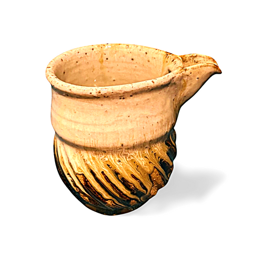 Yamadanishiki Katakuchi L Sake Pitcher – Handcrafted from Rice Field Clay and Straw Ash Glaze